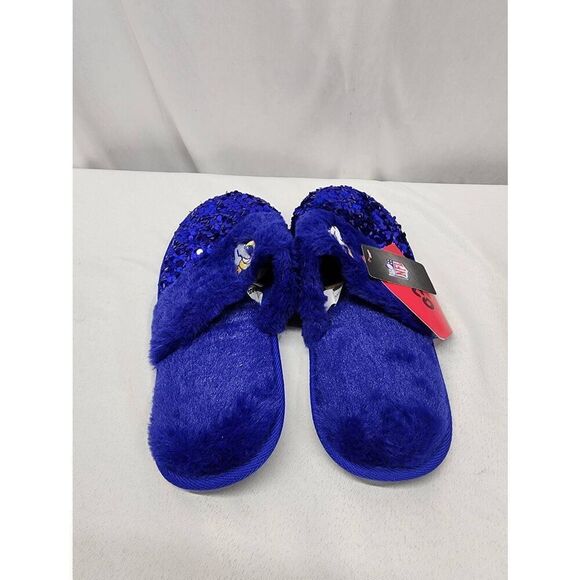 FOCO Size XL Womens NFL Los Angeles Rams sequin slippers - Picture 4 of 9